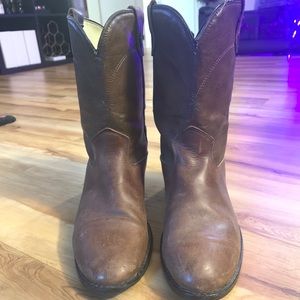 Brown cowboy boots